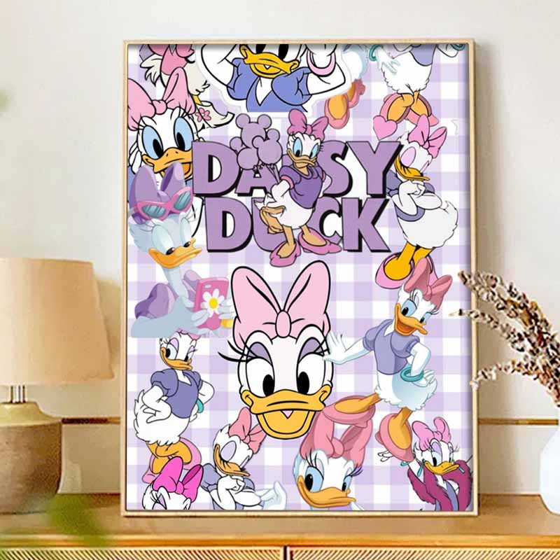 Disney Diamond Painting 5D DIY Daisy Duck Diamond Painting Art Diamond Painting Kit Adult/Beginner Gift Idea Home Decor