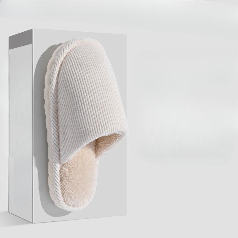New Style of Women's Indoor Home Slippers, Thickened Anti-slip Couple Plush Cotton Shoes