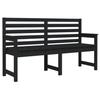 VidaXL Banc de jardin noir 159,5x48x91,5 cm bois massif de pin 824071