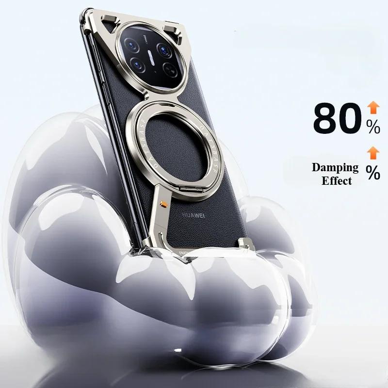 Oatsbasf Z Shape for Huawei MateX5 X3 Phone Case Metal Bezel-less Protective Case Shell w/ Magnetic Kickstand Wireless Charging