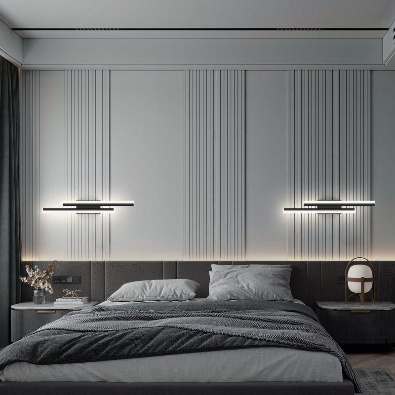 Modern Minimalist Acrylic Long Strip Wall Lamp for Bedroom