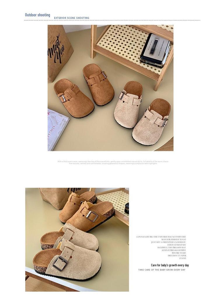 Kinderen Retro Kurken Sandalen: Comfortabele, Antislip, Gesloten Zomerschoenen voor Jongens & Meisjes