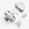 Semi-circular Stainless Steel Glass Lock No-drilling Sliding Door Locks Office Frameless Glass Clip Interior Security Door Latch