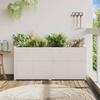 Plant Box White 150x50x70 Cm Solid Pine Wood
