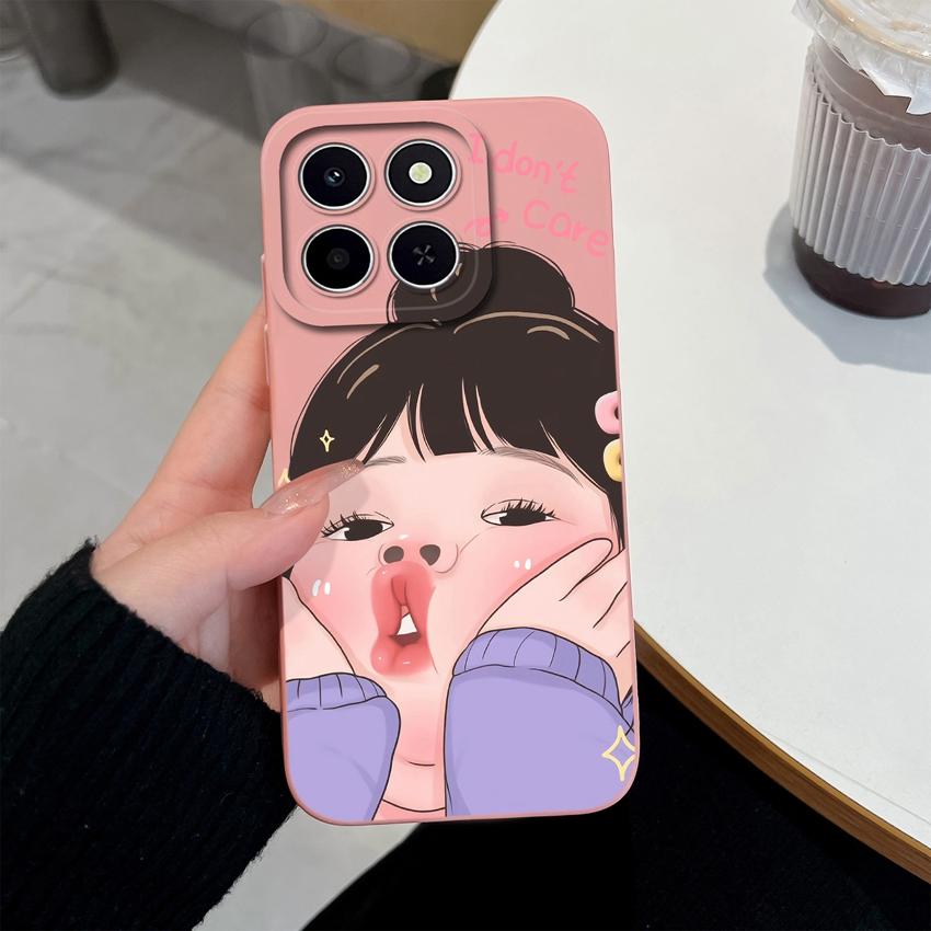 For Huawei Honor X6C X7C 400 Pro Lite Phone Case Pretty Pink Cloud Patterns Liquid Silicone Newly Upgrade Anti Drop Protective Covers For Huawei Shell