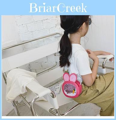 Cute Pu Children's Bag With Bunny Ears Mini Round Bag Sparkling Sequins Available In Multiple Colors