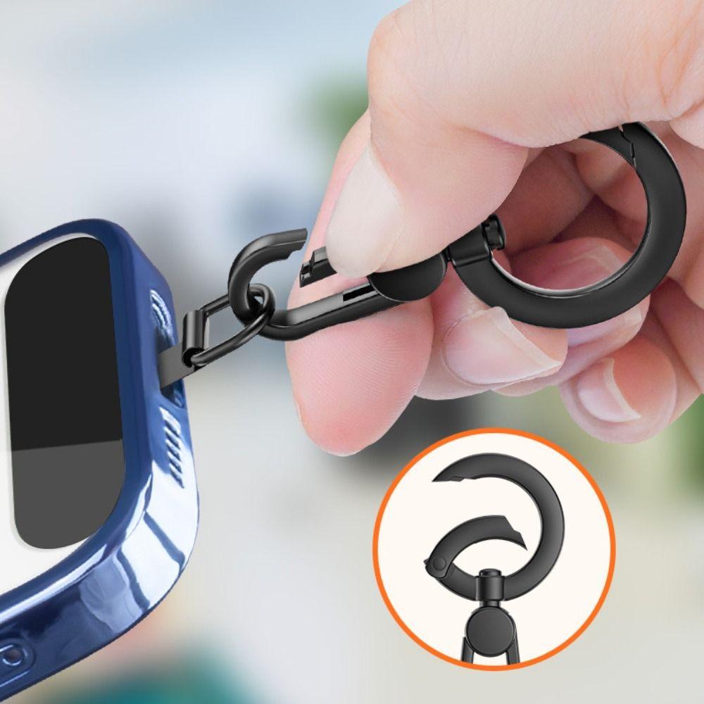 Stainless Steel Phone Lanyard Clip Patch Detachable 360° Rotatable Phone Case Hanging Rope Snap Ultra-thin Anti-lost