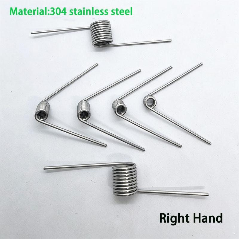 10 stuks 1,4 mm Draad 304 Roestvrij Staal Rechtsdraaiende Torsieveer 3/6/9 Wikkelingen 60-180 Graden Corrosiebestendige Torsieveer