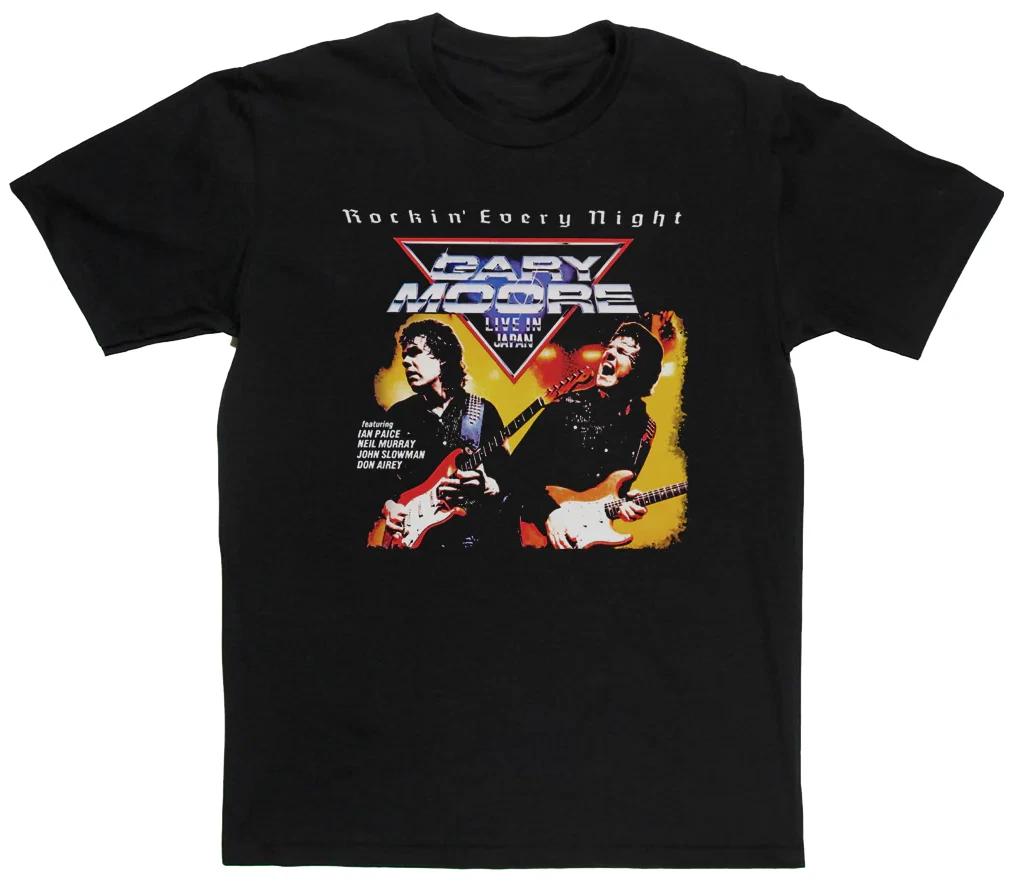Vtg Gary Moore Rockin Every Night Cotton Black Unisex Shirt TR647 XXXL