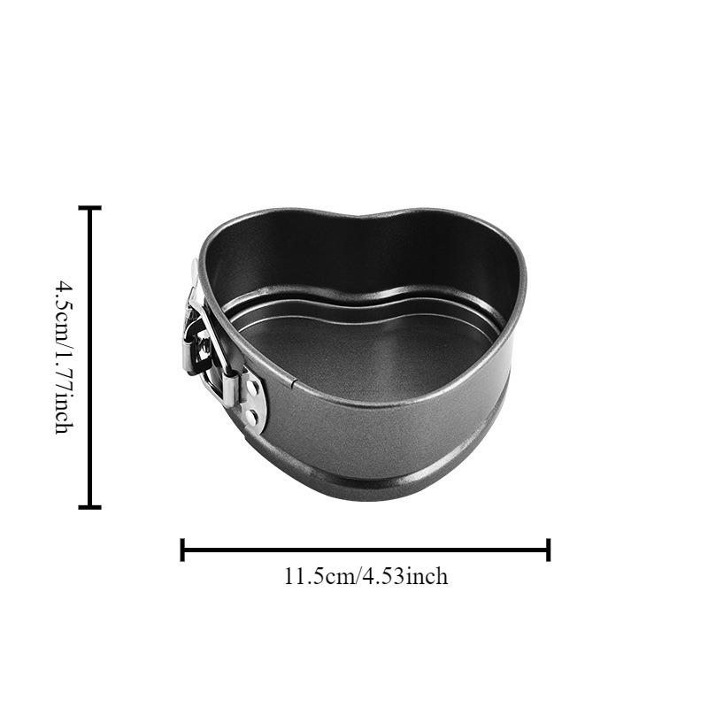 1PC Heart-shaped Cake Baking Pan Household Carbon Steel Live Bottom Buckle Bottom Non-stick Baking Tool Cake Mold
