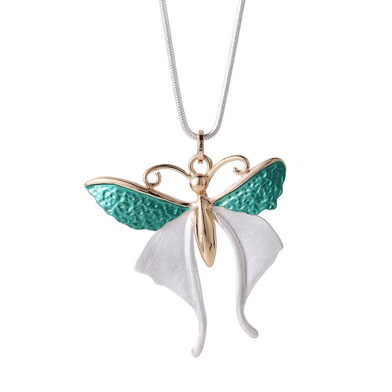 Sweater Chain Women'S High-End Sense Light Luxury Exaggerated Butterfly Necklace Jewelry Alloy Long Necklace