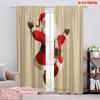 2pcs,2D Plane Printing Contemporary Curtains Cute Santa Claus1 100% Polyester (without Rod) Gifts for Living Room, Bedroom, and