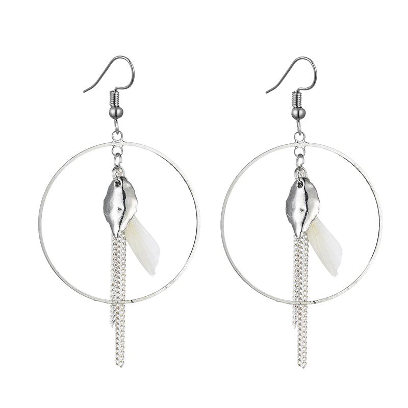 Boho etniczne kolczyki damskie wykonane z合金 tassels