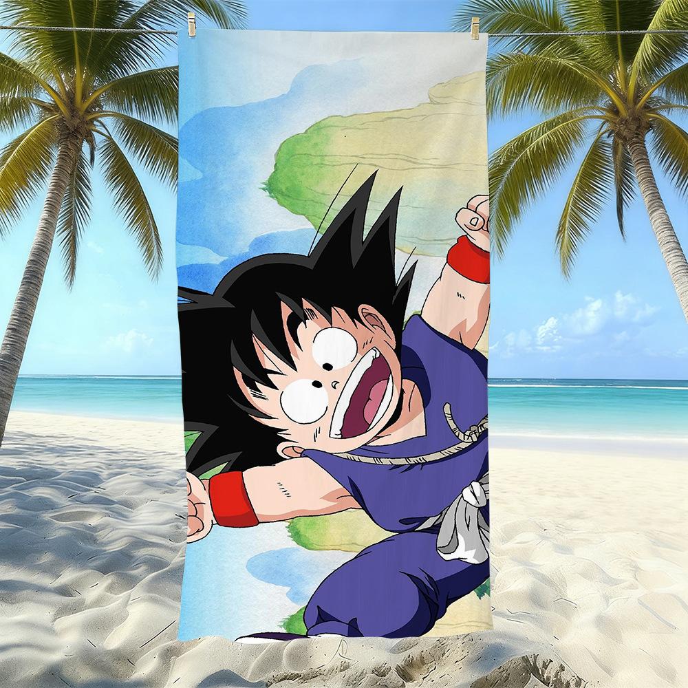 Animation Beach Towels Thickened Microfiber Quick-Drying Bath Towels Outdoor Travel Towels Can Be