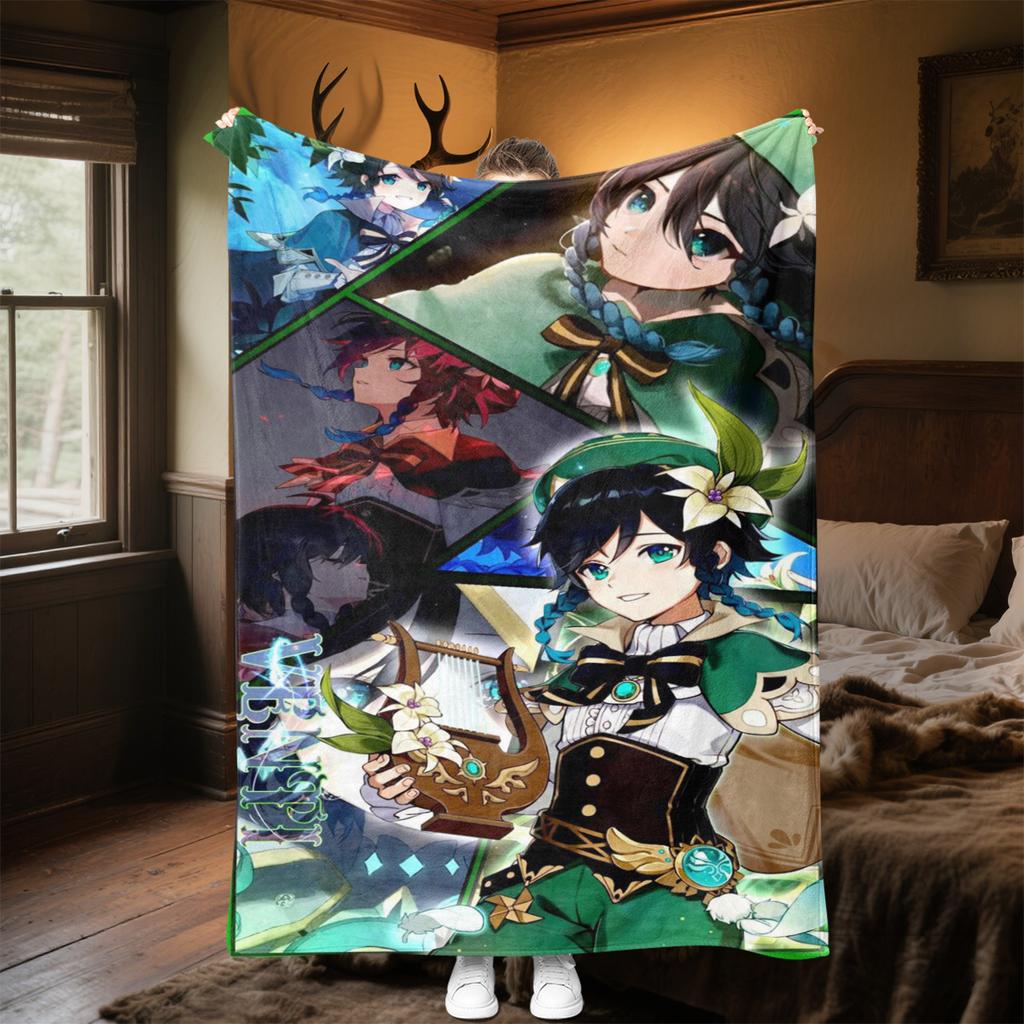 Genshin Hero's  Blanket Soft And Portable All Season Home Bed Sofa Blanket Office Travel Nap Break Warm Blanket
