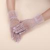 Spitzennetz Handschuhe Braut Kurze Handschuhe Spitze für Hochzeiten Verlobungsfeiern Etikette Kurze Handschuhe mit Punktmuster