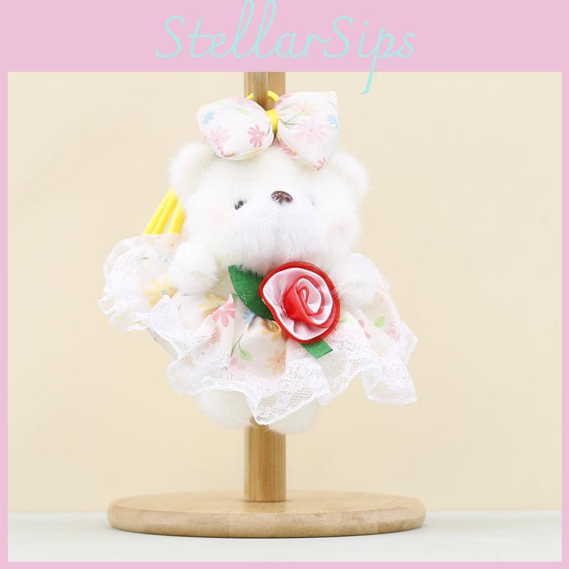Adorable Bear Plush Toy With Short Pile Fur For Girls Bags And Collectible Decor
