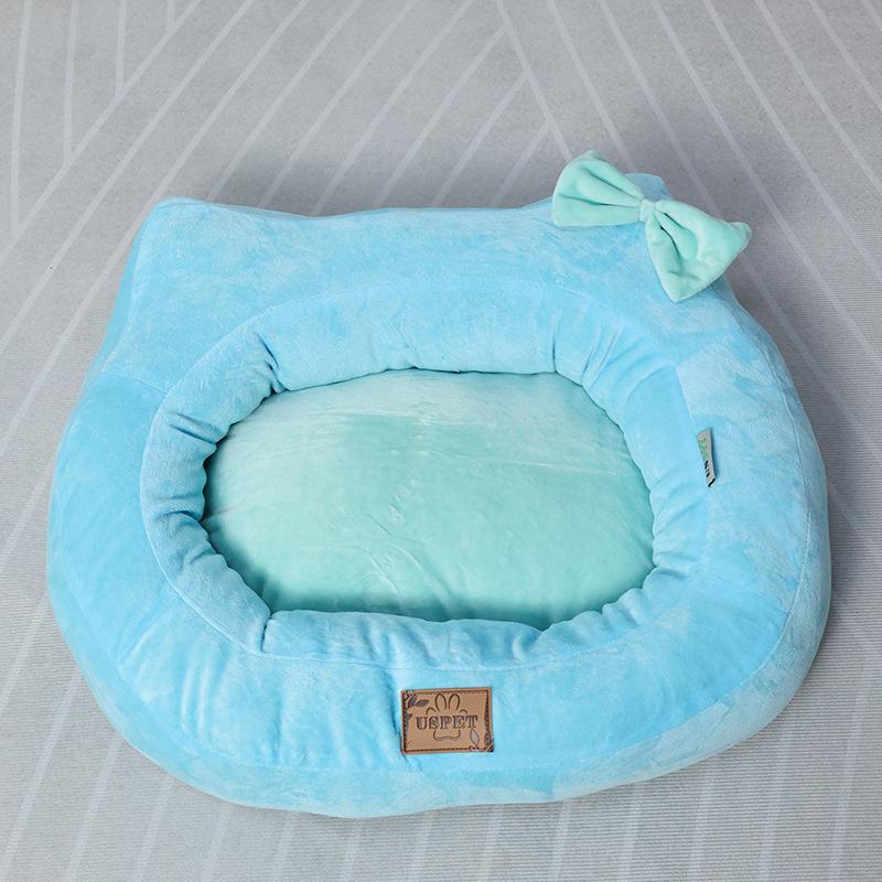 

New Cat Kennel Cute Winter Warm Pet Sleeping Special Cat Ears Cute Pet Products S(46 56 11)cm