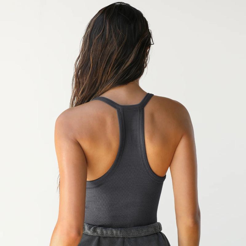 Spring and Summer Knitted Vest Sexy Slim Fit Women's Top Casual Base Shirt