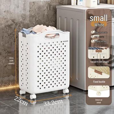 Miflame Foldable Laundry Hamper with Wheels