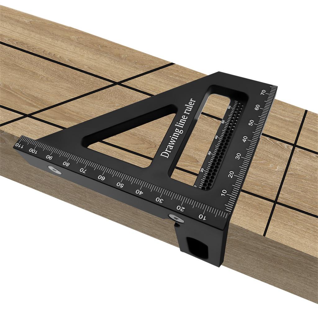 Lightweight Square Protractor Miter Triangle Ruler Measuring Tool for Engineer Carpenter Woodworking Tool Aluminum-