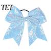 Dance Team Hair Ties Sequins Bows, Elastic Tie, Large Cheerleading Performance Band Ponytail Holder, Glitter Scrunchies for Women Girls Teens