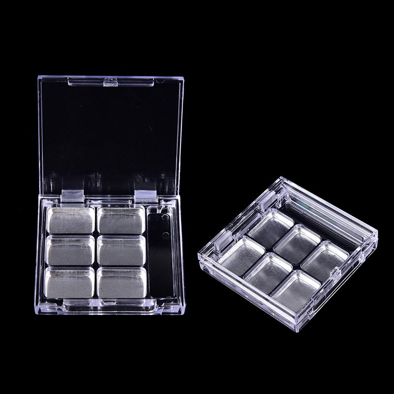 

Empty 6 Square Grids Eyeshadow Lipstick Powder Box Case Cosmetic Packing+Palette
