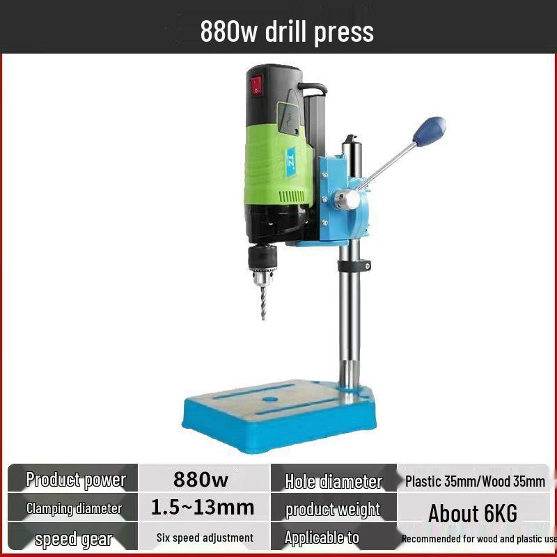 220V Precision Mini Bench Drill, Industrial Grade Electric Drill Press for Household and Multifunctional Use