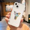 Fashion Letter Flowers Art Luxury Transparent Soft Phone Case For iPhone 15 14 13 12 11 Pro Max XS X XR 7 8 Plus Cover Fundas