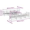 VidaXL Salon de jardin 9 pcs bois de pin massif 3299353