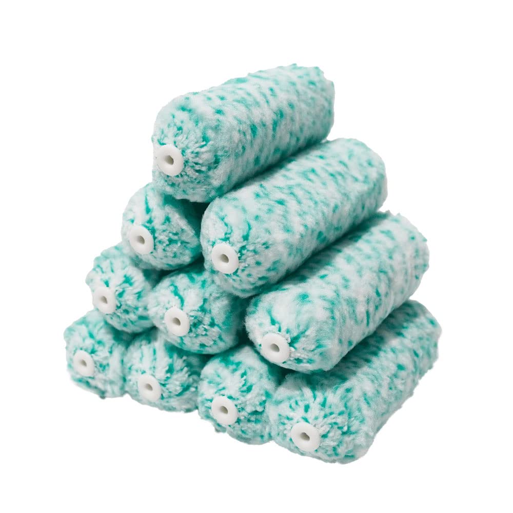 Hakeichi Mini Small Microfiber Blended X Set of 10 Roller, Hair, Mint, 4-inch 15mm,