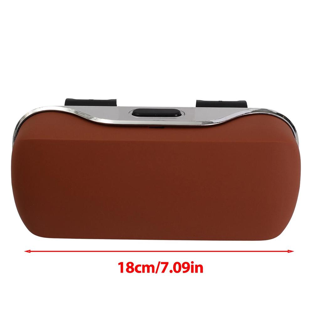 Multifunctional Car Sunglasses Holder Driver's Seat Clip Storage Case Eyewear Frame Car Sun Visor Holder Brown/gray