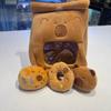 Capybara Snack Bag Plush Toys Capibala Detachable Plushie Bag Soft Cartoon Bread Doll Kawaii Birthday Christmas Gift for Friends