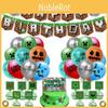 Minecraft Birthday Party Decorations Happy Birthday Set With Balloons And Banner