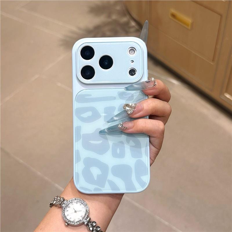 

Leopard Print Apple Phone Case: Glass, Liquid Silicone, Solid Color, Drop-Proof Protective Cover for 15 Pro/16/17 AIR Apple 16Pro