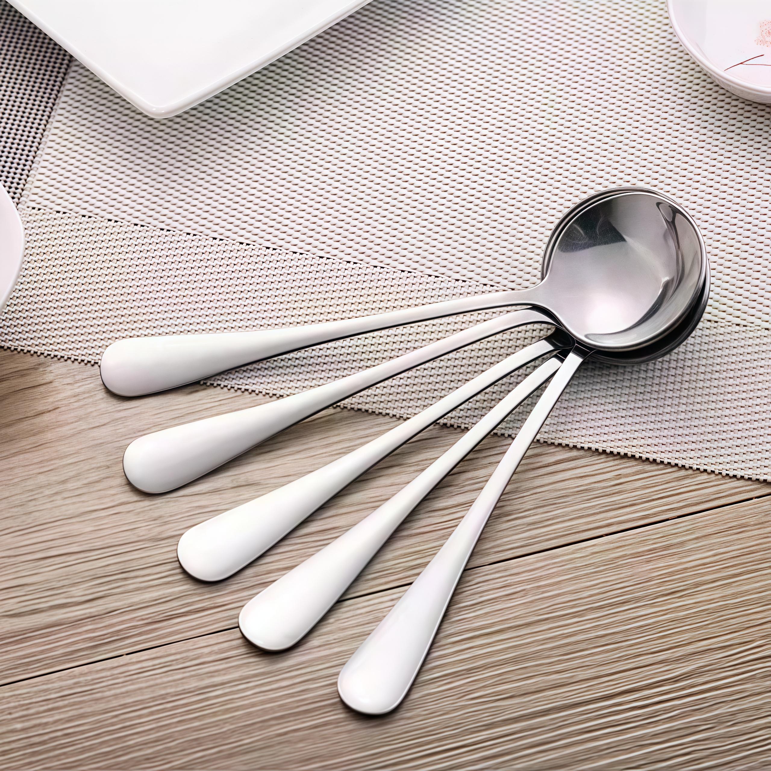 

5/10pcs Stainless Steel Spoon Takeaway Spoon Deepened Soup Spoon Western Spoon Children s Spoon Dessert Spoon Western Fork Soup