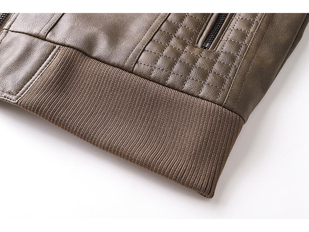 Herren Europäische & Amerikanische PU Leder Kapuzenjacke - Winter Warmer Mantel, Europäische Größe