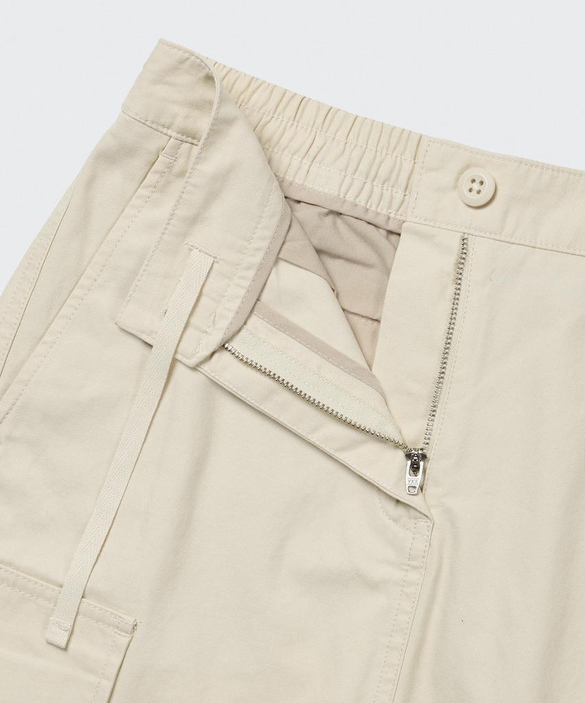 MUSINSA STANDARD WOMAN Women'S Cargo Elastic Midi Skirt [Cream]