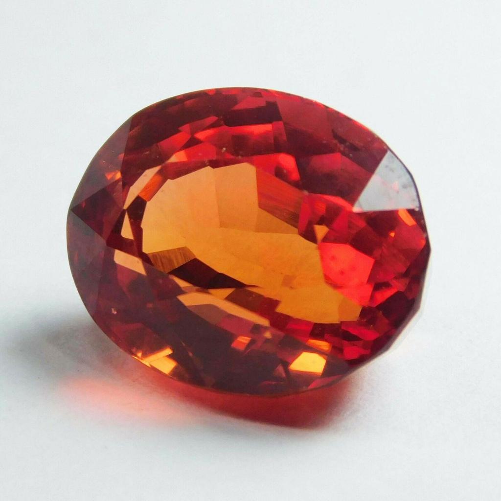 Sri Lanka Orange Oval Cut 11.12 Ct Natural Sapphire Loose Gemstone CERTIFIED B-29 002