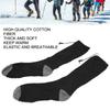 Electric Heated Socks Thicken Cotton Washable OneSide Heating Winter Thermal Socks Black