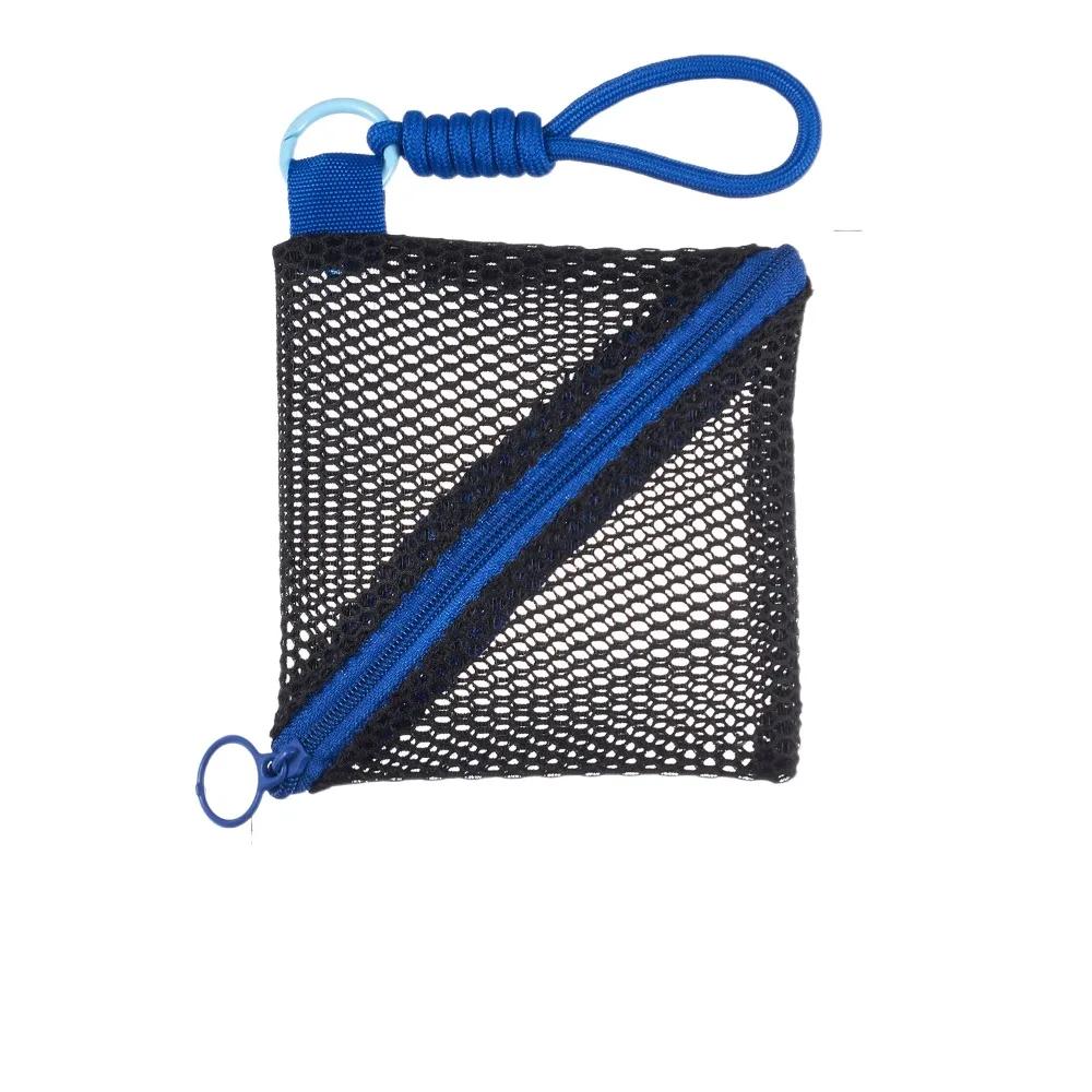Creative Clear Mesh Bag Portable Rope Design Mini Coin Purse Dopamine Candy Lipstick Cosmetic Bag Outdoor