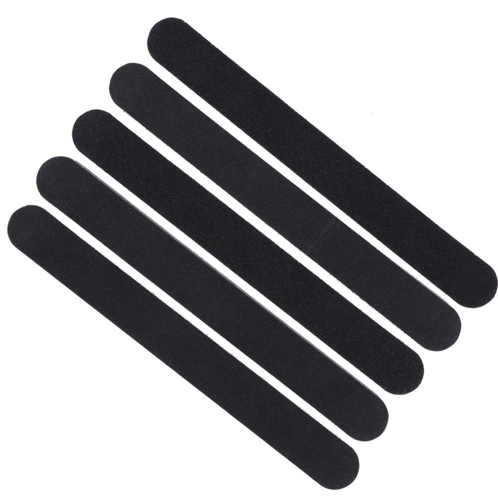 5Pcs Black Round Head Double Sided Nail File  DIY Nail Art Pretreatment Grinding