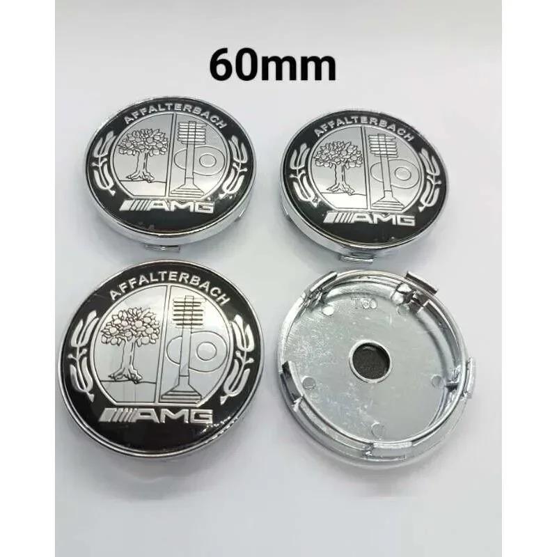4PCS 60mm Diameter ABS Hub Cover for Mercedes-Benz Cars And SUVs Replacement Wheel Hub Cap