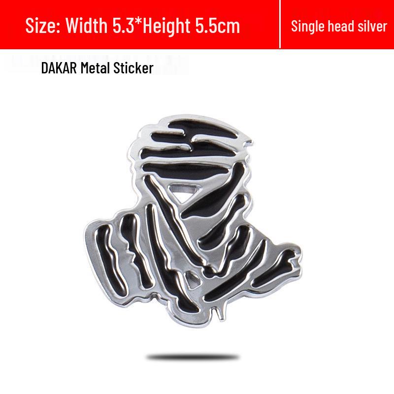 Dakar 3D Metal Car Sticker: Off-road Rally SUV Side & Tail Emblem