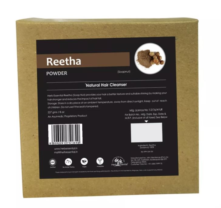 Reetha Powder: for Washing Hair (227 G), Reetha Powder, Herb Essential