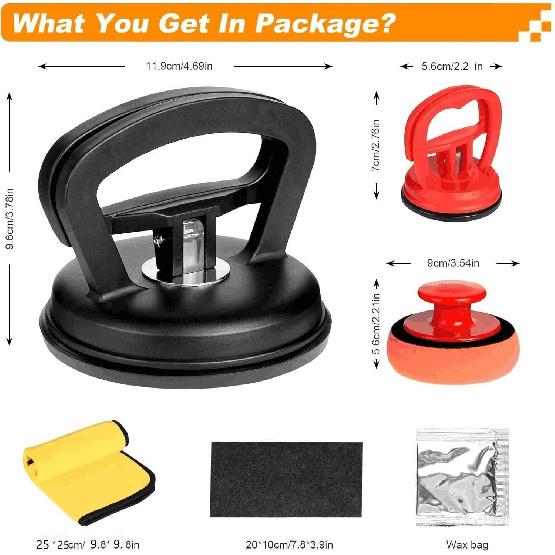 Dent Puller, 7 Pack Car Dent Puller, Suction Cup Dent Removal Kit For Paintless Dent Repair - Auto Body Repair Tool For Dents, Doors, Objects Moving