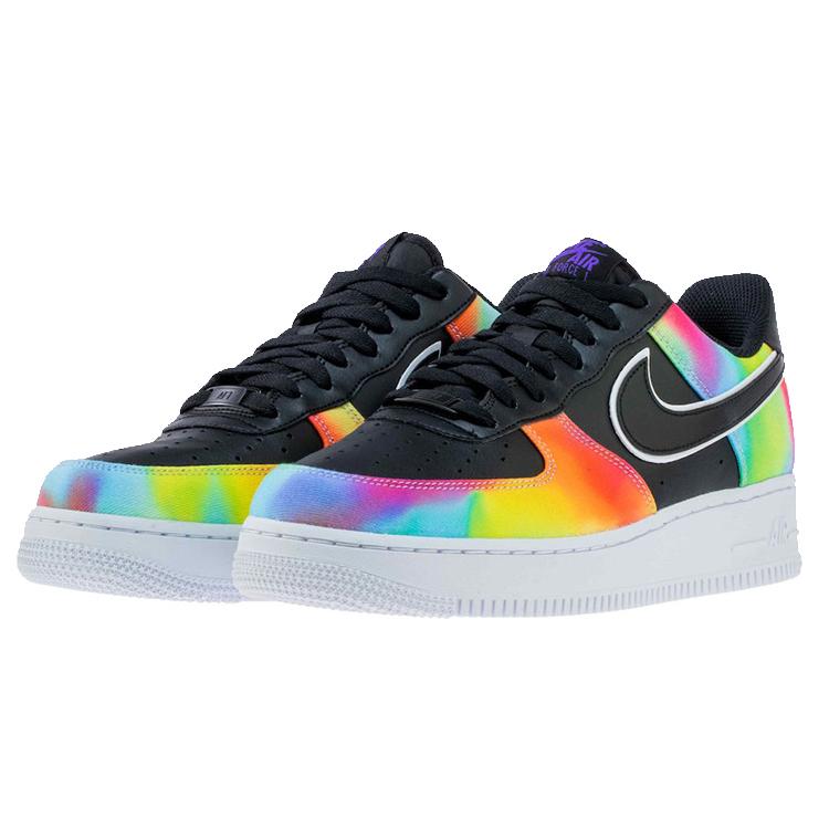 New Nike Air Force 1 Low Tie Dye Black CK0840-001