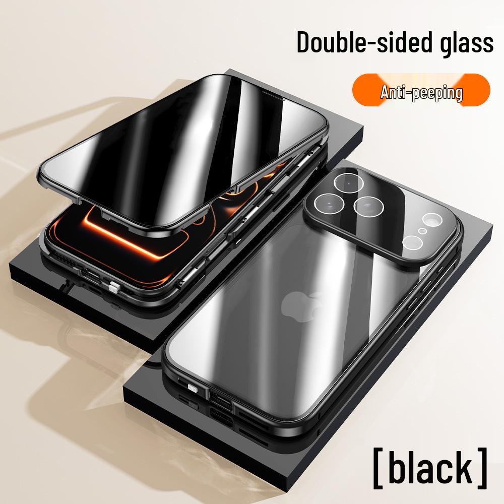 iPhone 17 Pro Max Dubbelzijdige Metalen Magnetische Glazen Hoes door Wanmagwang: Valbestendige Harde Schaal