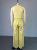 2025 Summer Women's Casual Set: Elegant Vest Tank Top & High-Waisted Wide-Leg Pants