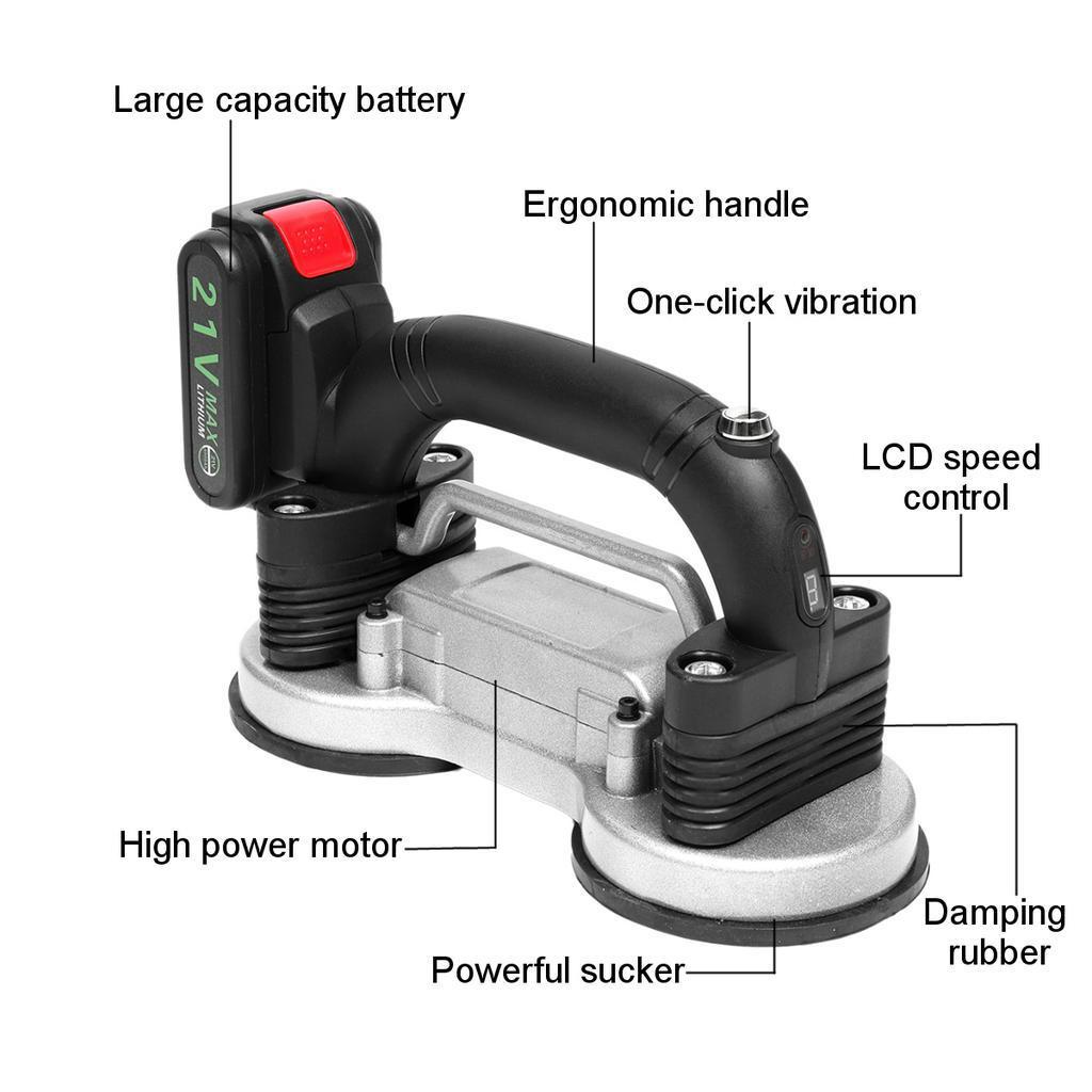 21V 6 Speed Tile Tiling Machine Vibrator Suction LED Light 120x120cm Ceramic Tile Tiling Machine